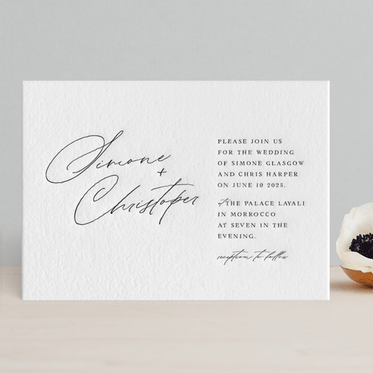 formal wedding invitation suite