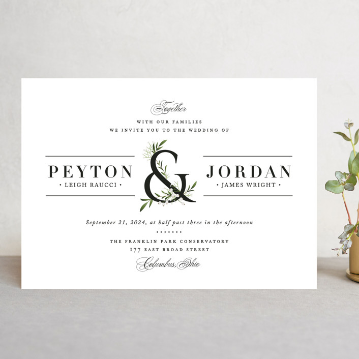 formal wedding invite