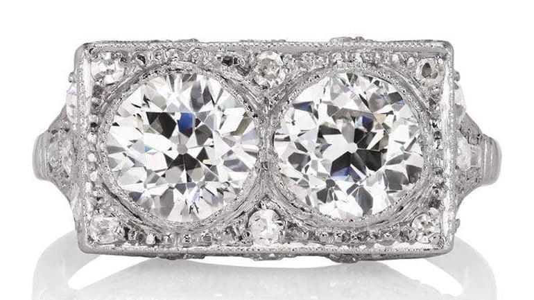 Cassandra Art Deco Vintage Engagement Ring