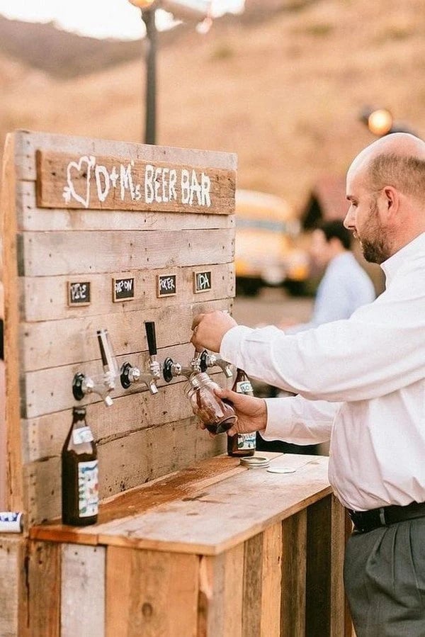 Backyard Wedding Ideas Beer Bar