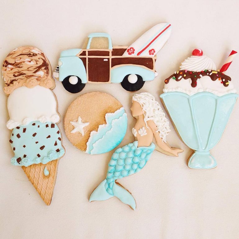 Beach Wedding Favor Sugar Cookies