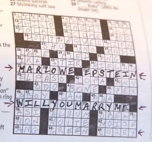 In a Crossword Puzzle