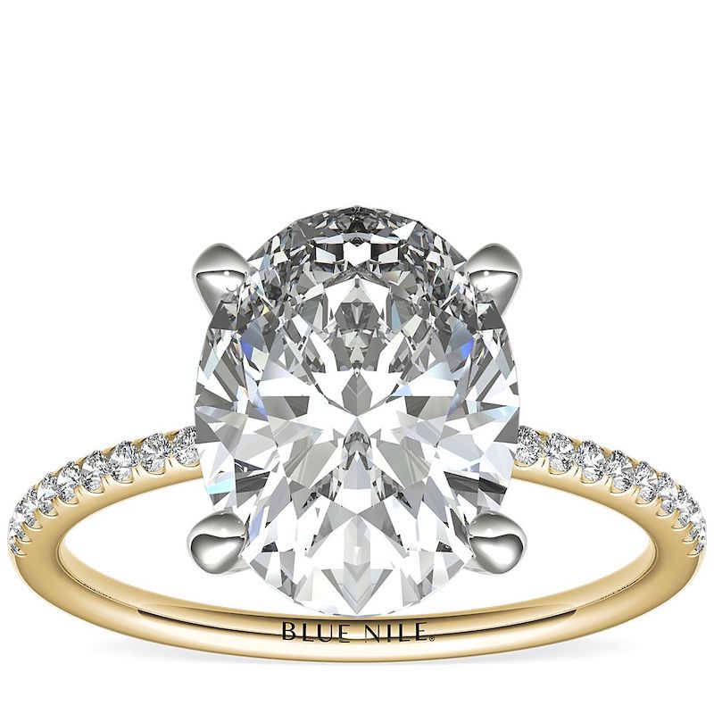 blue nile oval engagement ring