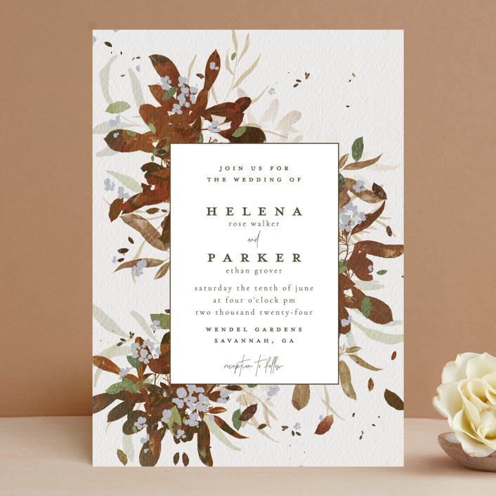 fall boho wedding invitation
