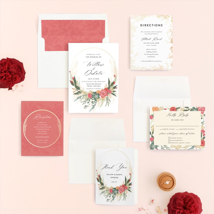 rustic wedding invitation suite