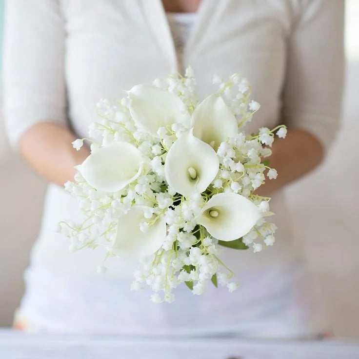 Calla Lily Wedding Bouquet All White