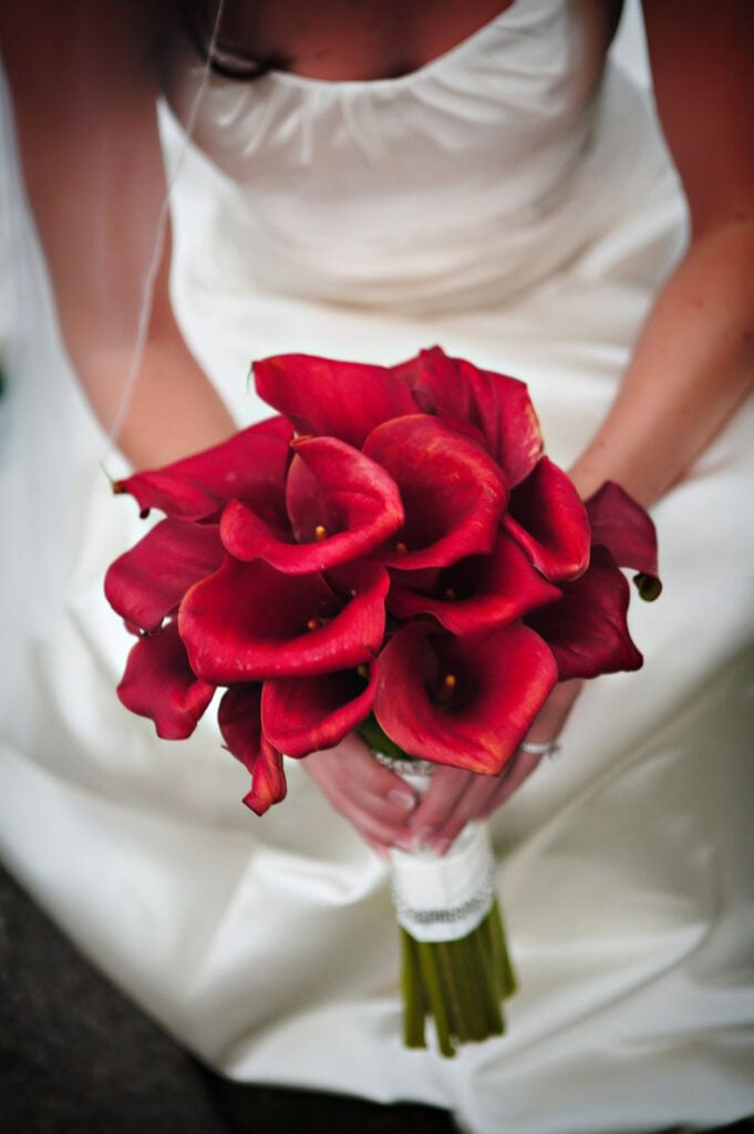Calla Lily Wedding Bouquet Red
