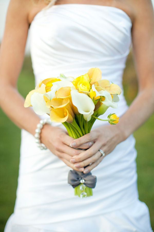 Calla Lily Wedding Bouquet Yellow