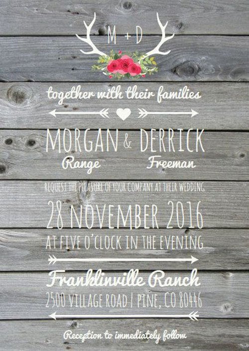 Country Wedding Ideas Rustic Invitation