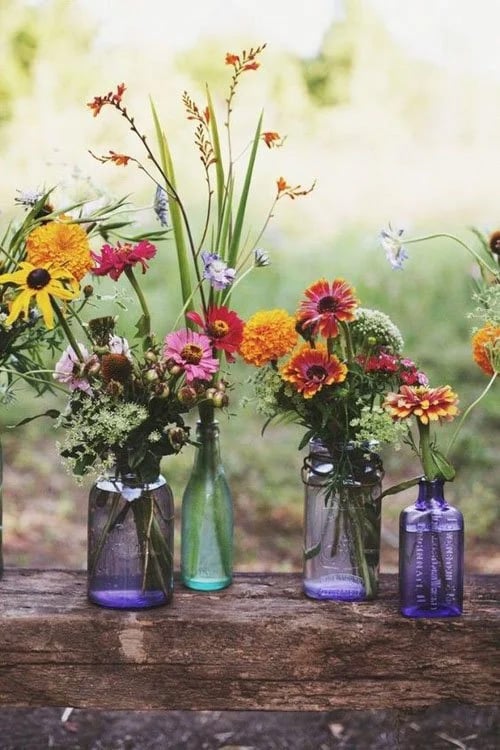 Country Wedding Ideas Flowers Colorful