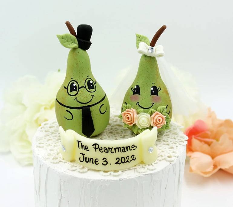 Etsy Wedding Cake Topper Pears
