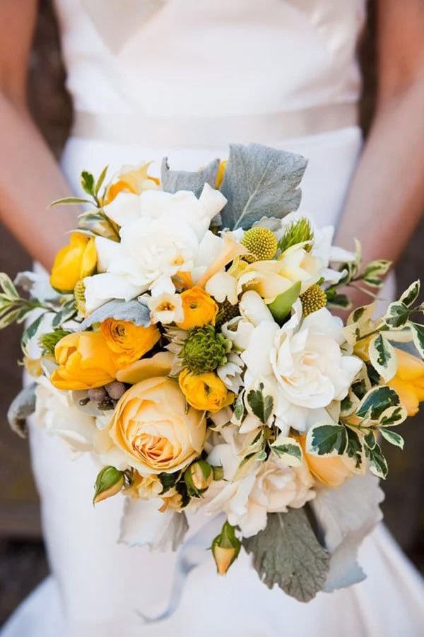 Fall Wedding Colors Yellow and Green Flowers