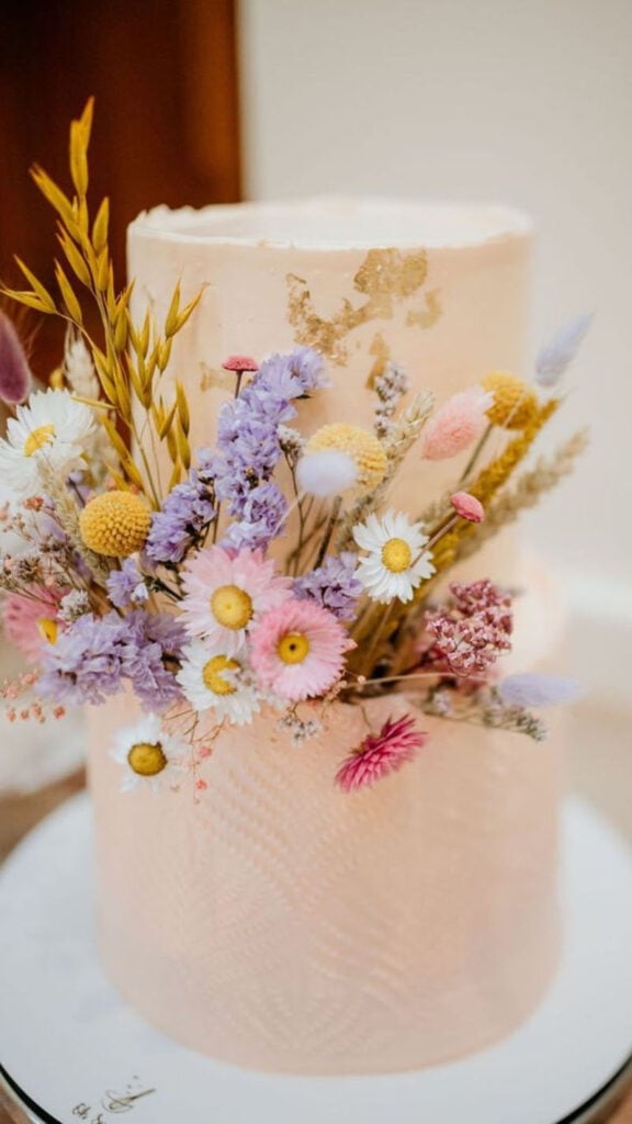 floral wedding cake