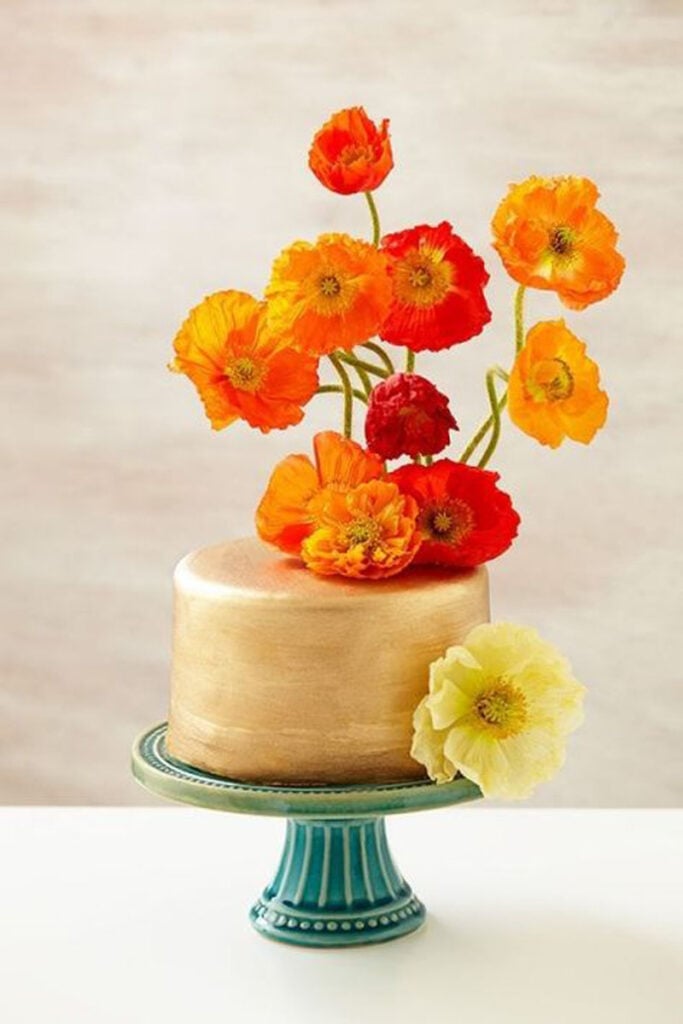 floral wedding cake