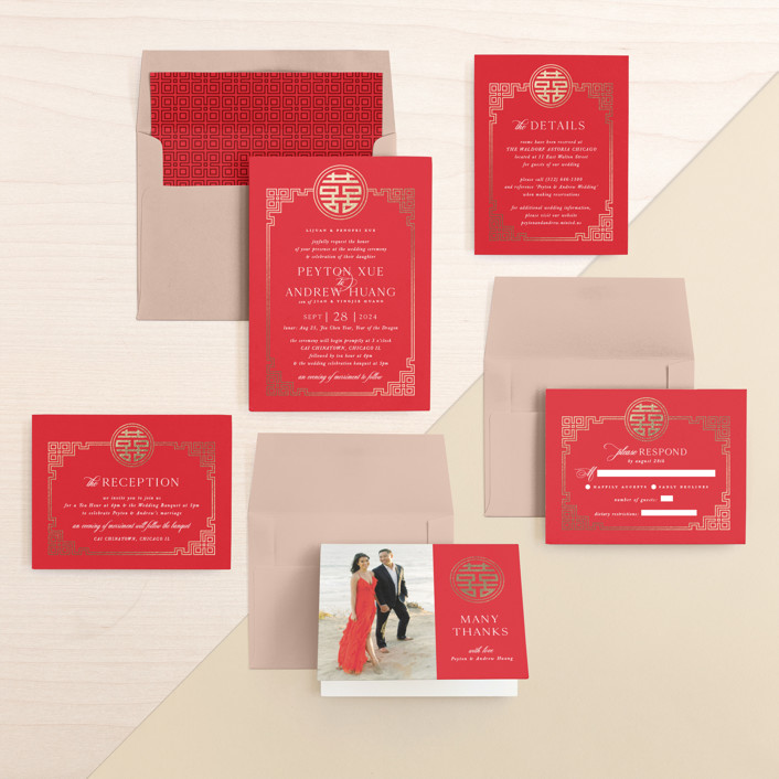 formal wedding invitation suite