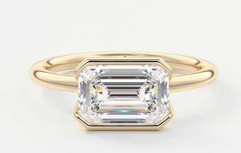 frank darling emerald cut engagement ring