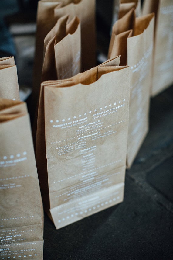 wedding program examples