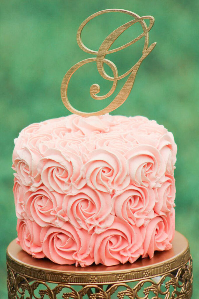 Gold Wedding Cake Topper