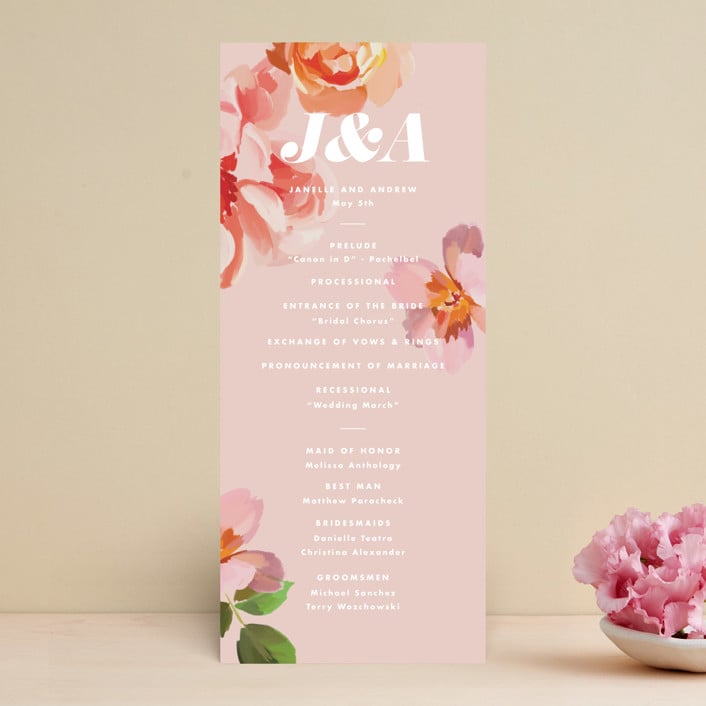 floral wedding stationery
