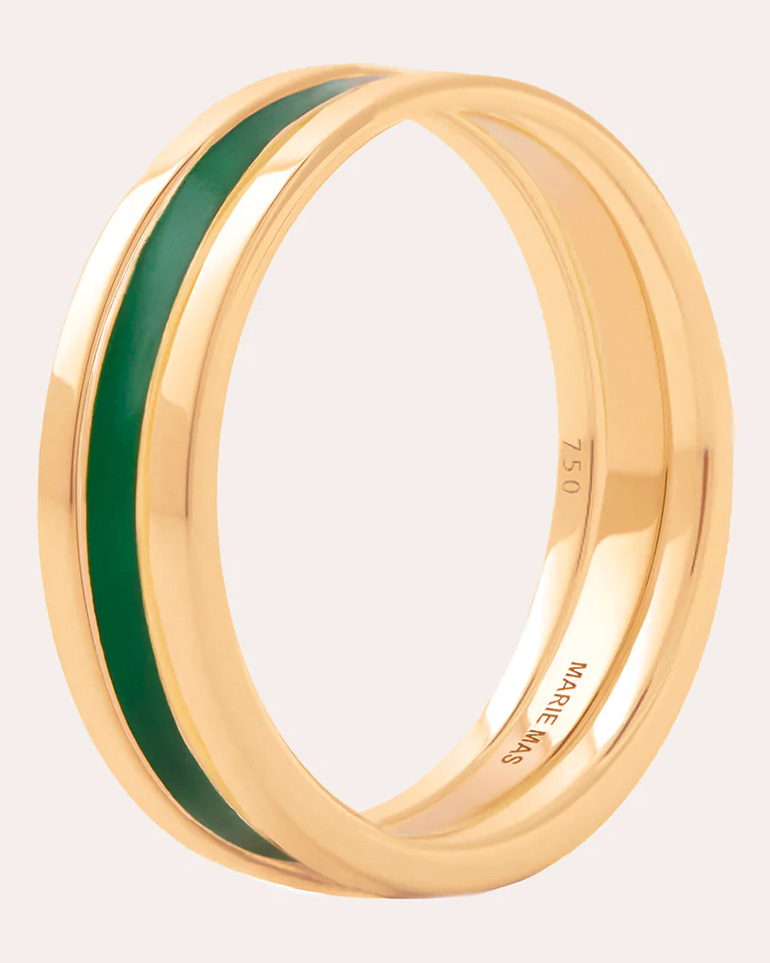 Marie Mas Unisex 18k Yellow Gold Wedding Ring