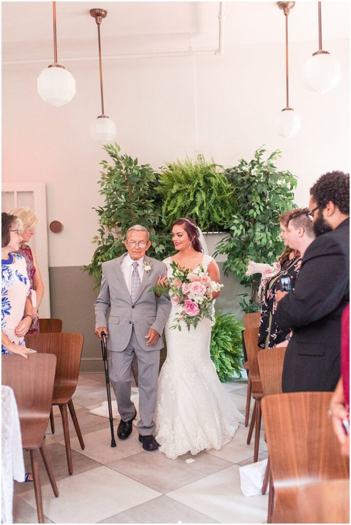 Microwedding Bride and Father