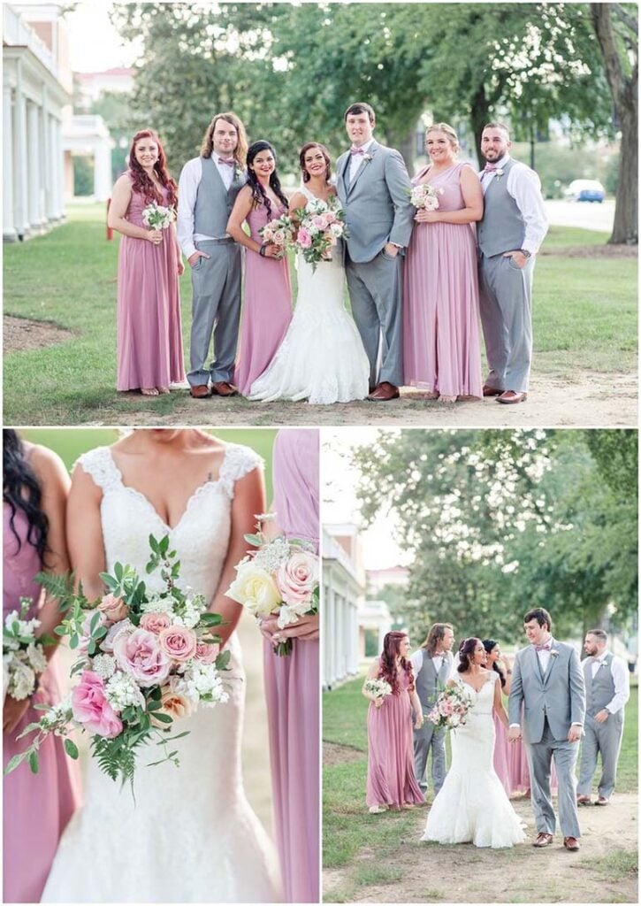 Microwedding Bride With Bridesmaids