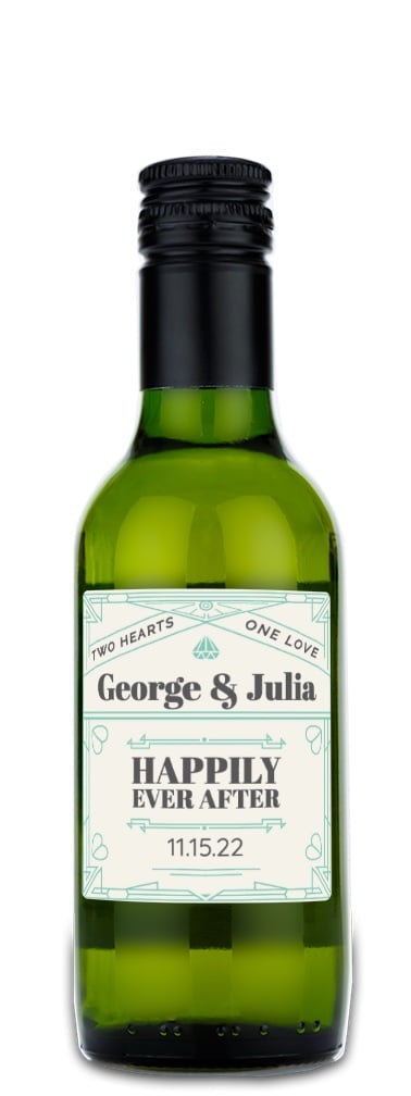 mini wine bottles personalized label