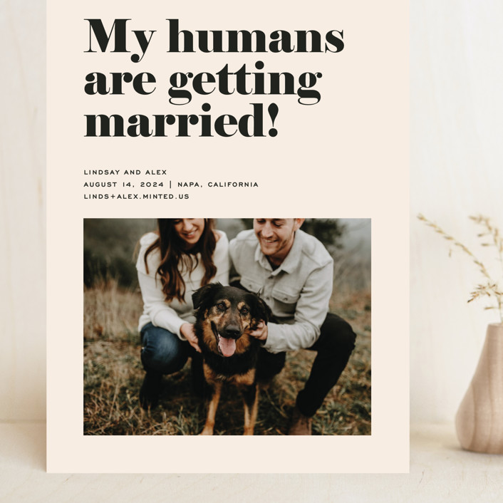 Minted Save the Dates with dog