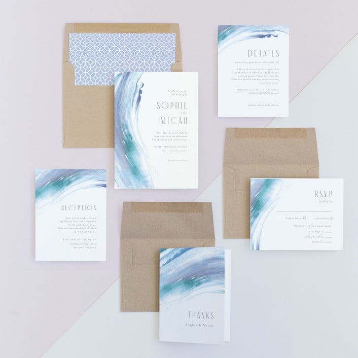 minted wedding invitation suite