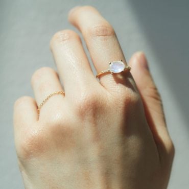 moonstone engagement ring