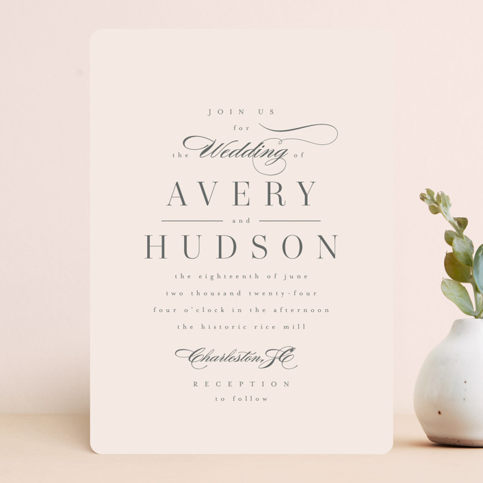 formal wedding invite
