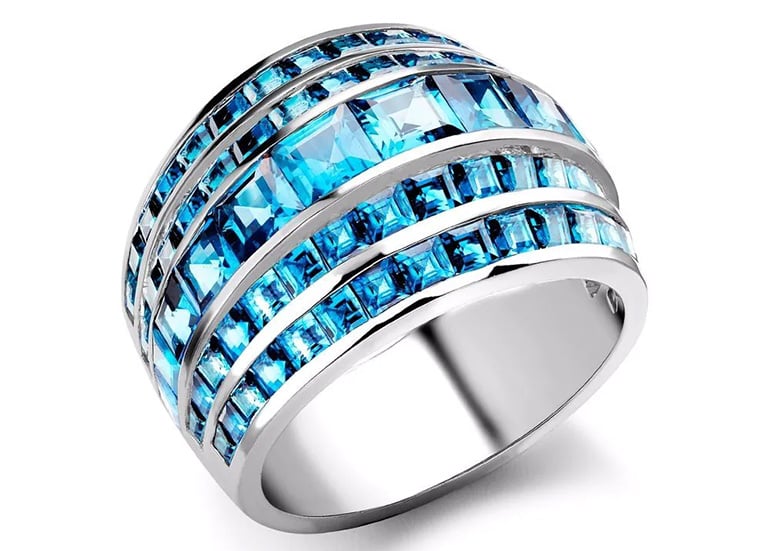 Pragnell Aquamarine Vintage Engagement Ring