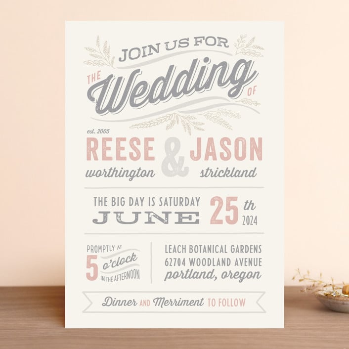 rustic wedding invitations