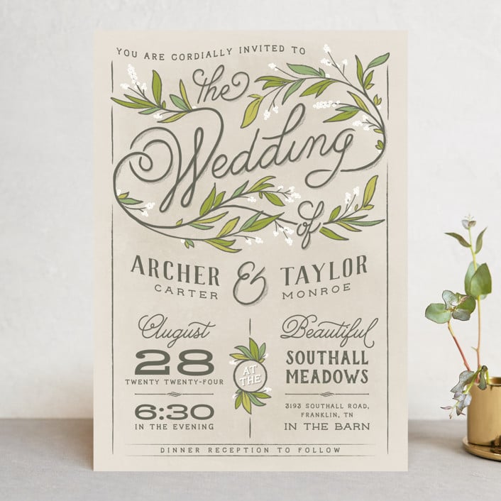 rustic wedding invitations