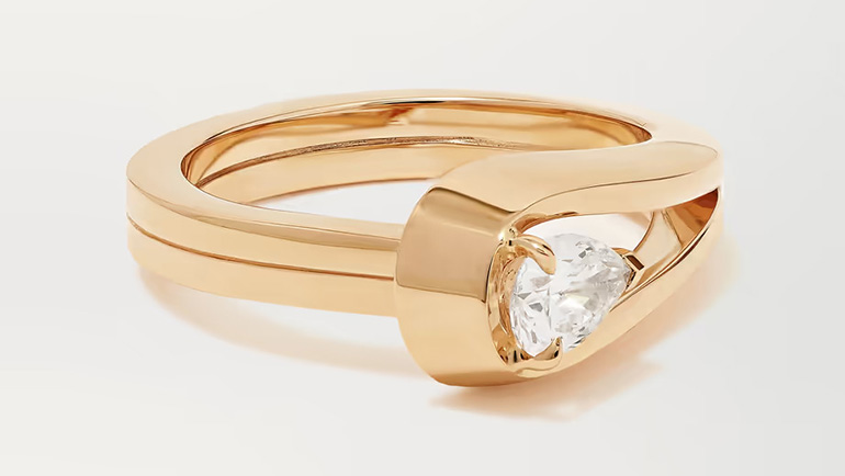 Serti Rose Gold 18k Wedding Ring