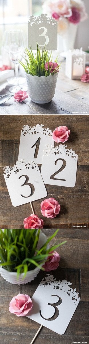 Table numbers via Lia Griffith