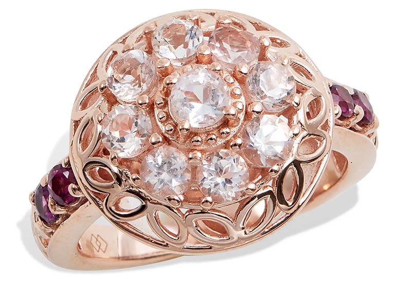 Sterling Silver Morganite Engagement Ring
