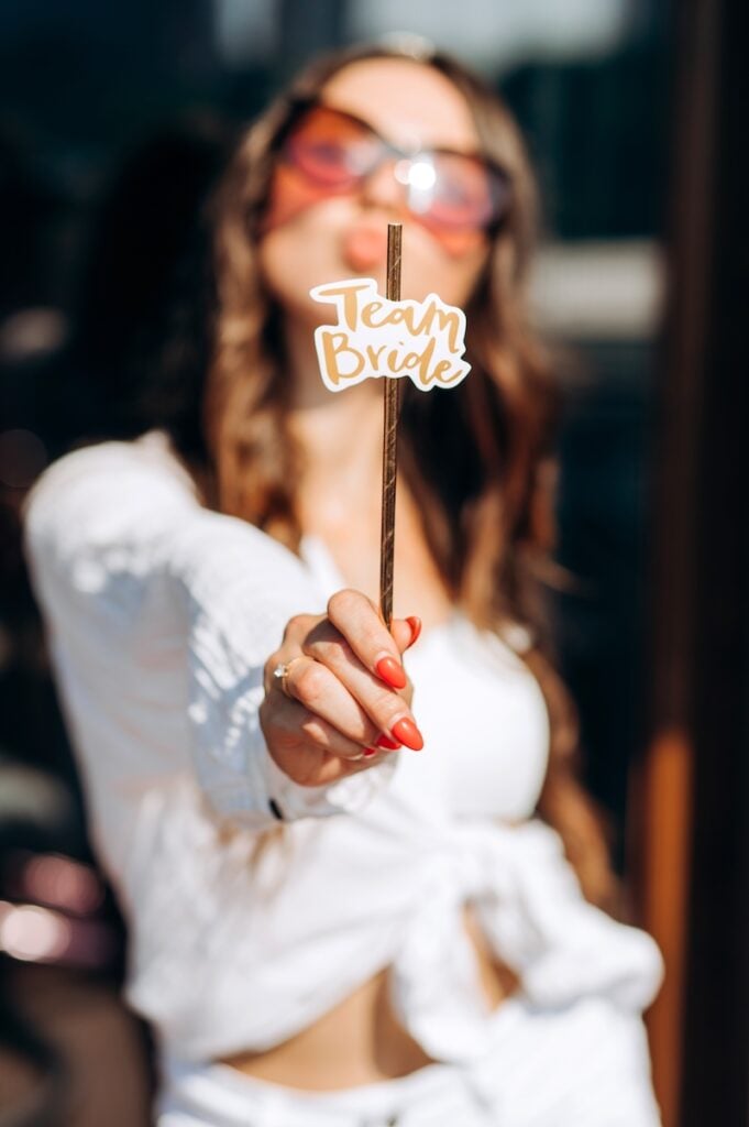 bride at bachelorette party