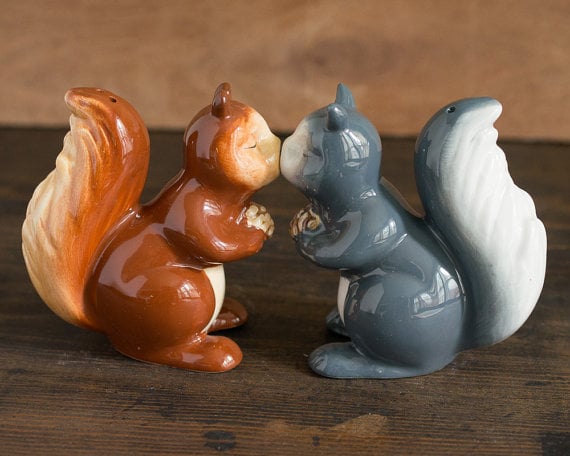 Squirrel Salt and Pepper Shakers by Willow Sophia Antiques, $22
