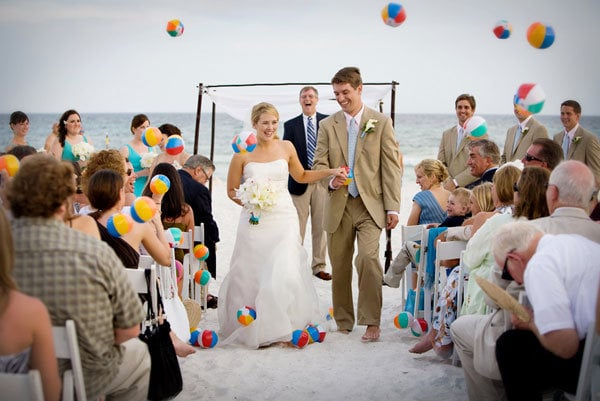 beach wedding balls