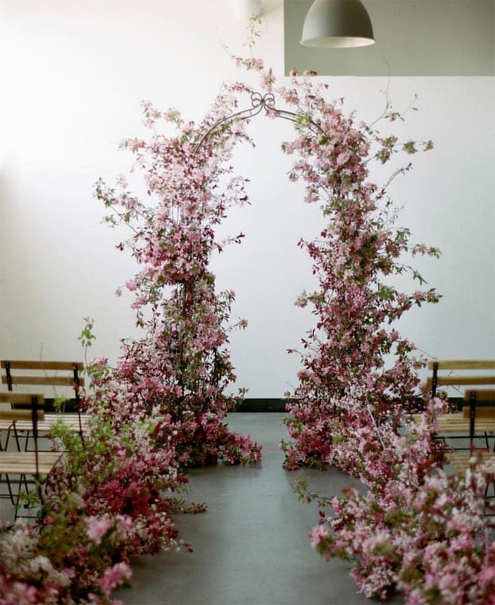 Wedding Flowers and Elegant Arch