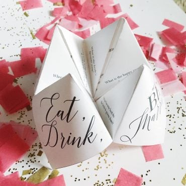 cootie catcher wedding program
