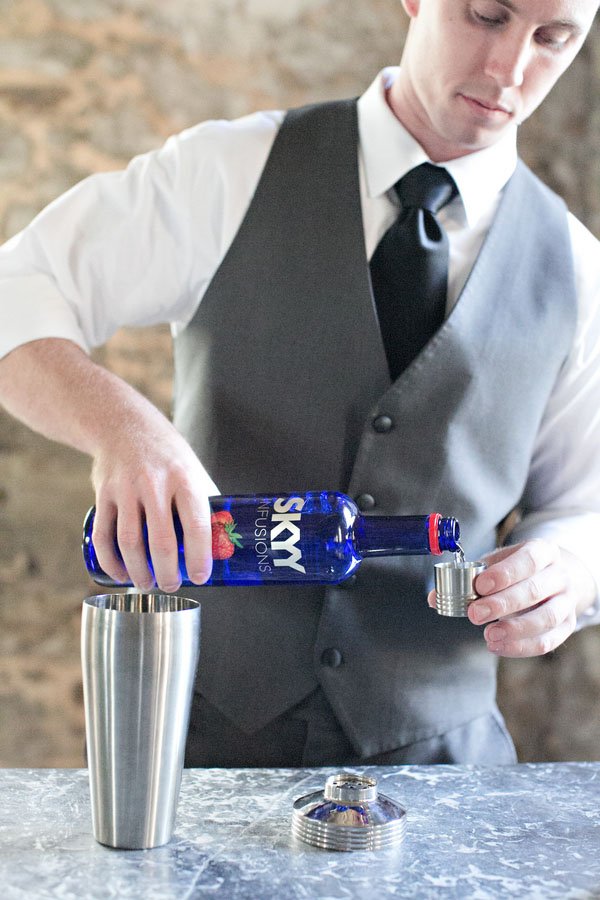 Wedding Sognature Cocktails Measuring Vodka