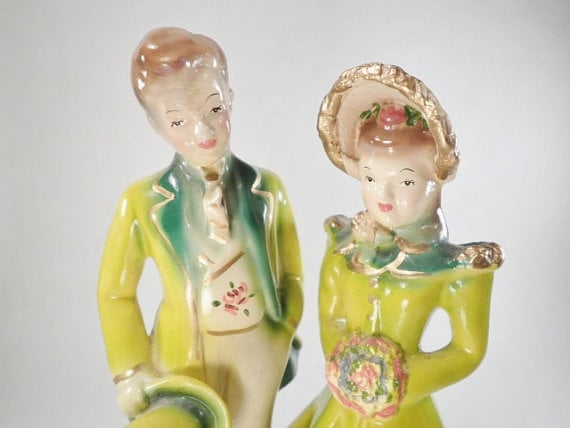 Vintage ChalkWare Wedding Cake Topper by hopsack, $16