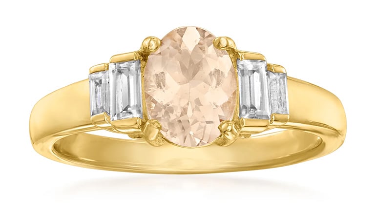 White Morganite Engagement Ring