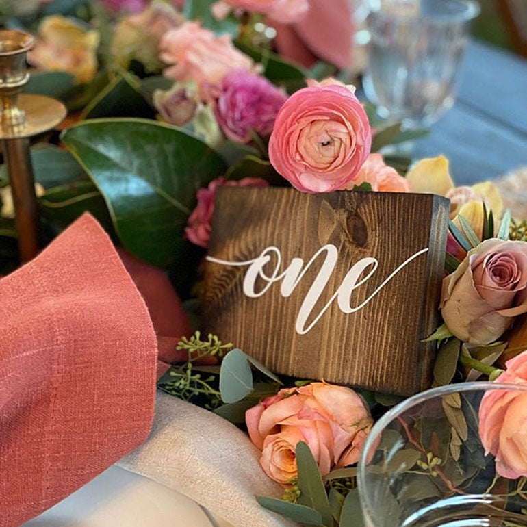 Wooden Table Numbers Etsy