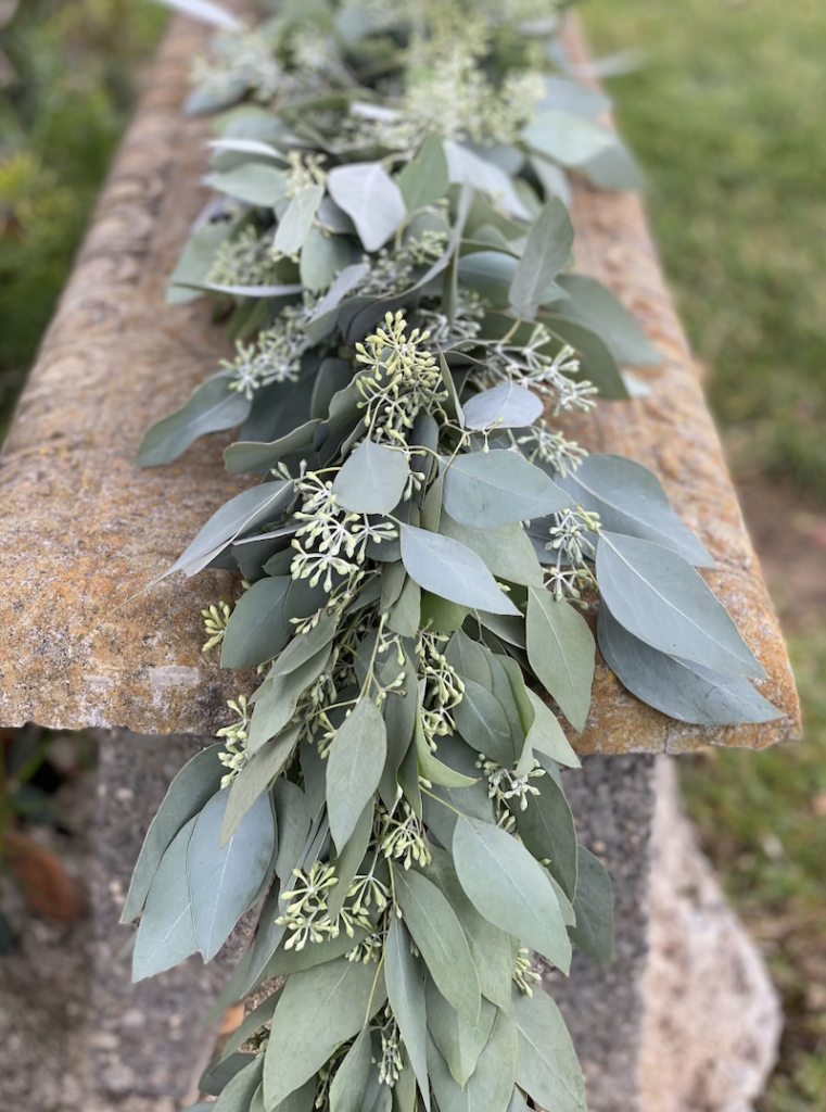 fall greenery wedding centerpiece