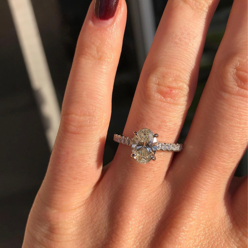 oval engagement ring