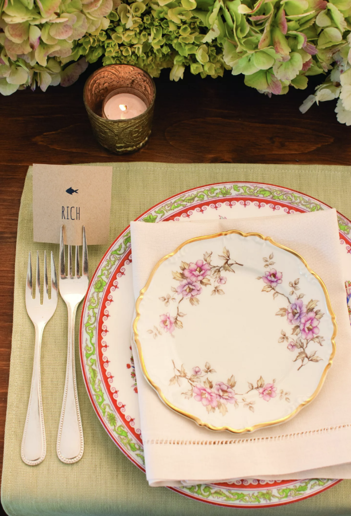 vintage wedding plates