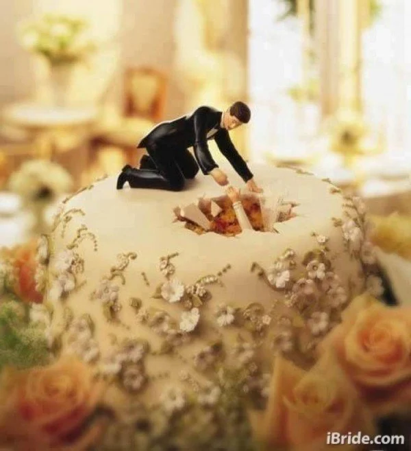 Bizarre Wedding Cakes Helping Hand